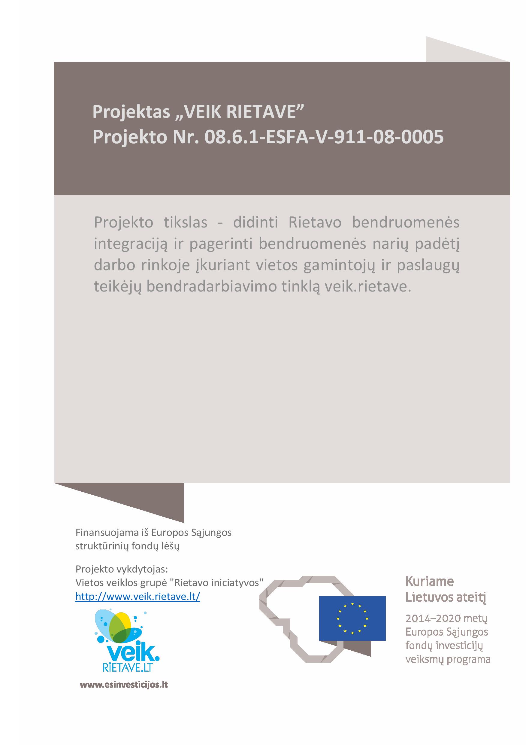 Projektas “Veik Rietave”